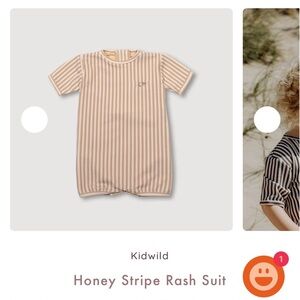 Kidwild Honey Stripe Rash Suit - Honey & Cream